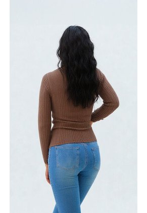 Camiseta Para Mujer Manga Larga Cafe Marca L&H Ref. 1F409509