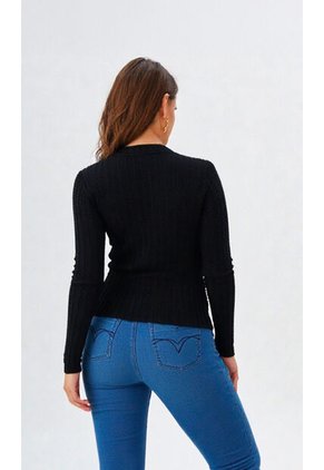 Camiseta Para Mujer Manga Larga Negro Marca L&H Ref. 1F409517