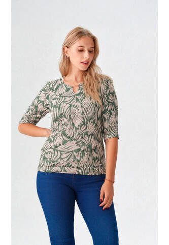 Camiseta Para Mujer Manga 3/4 Verde Marca L&H Ref. 1F409526 L&H