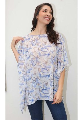 Bluson Para Mujer Manga Corta Azul Marca L&H