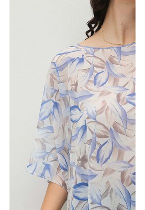 Bluson Para Mujer Manga Corta Azul Marca L&H