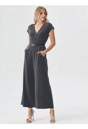 Enterizo Para Mujer Manga Corta Negro Marca L&H