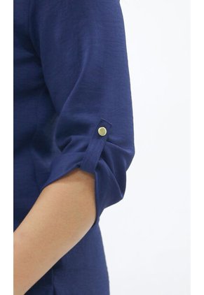 Blusa Para Mujer Manga 3/4 Azul Oscuro Marca L&H Ref. 1F412344