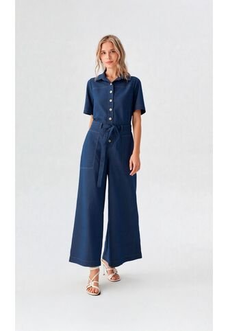 Enterizo Para Mujer Manga Corta Azul Indigo Marca L&H Ref. 2J432038 L&H