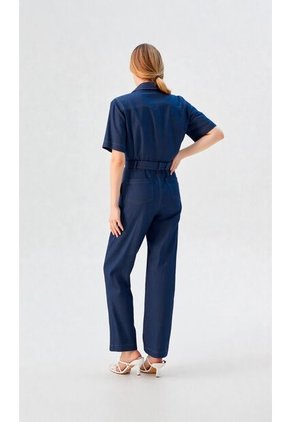 Enterizo Para Mujer Manga Corta Azul Indigo Marca L&H Ref. 2J432038