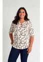 Camiseta Para Mujer. Manga Corta Beige Marca L&H Ref. 4R609049 de L&H