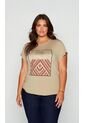 Camiseta Para Mujer. Manga Corta Beige Marca L&H Ref. 5G609079 de L&H
