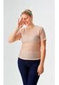 Camiseta Para Mujer Manga Corta Beige Marca L&H Ref. 2J409117 de L&H