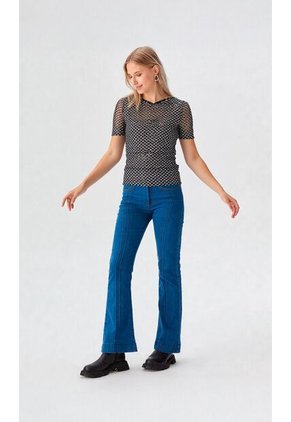 Camiseta Para Mujer Manga Corta Negro Marca L&H Ref. 2J409117