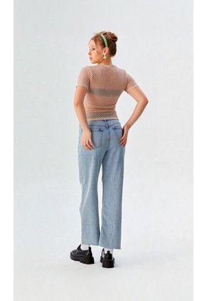 Camiseta Para Mujer Manga Corta Beige Marca L&H Ref. 2J409117