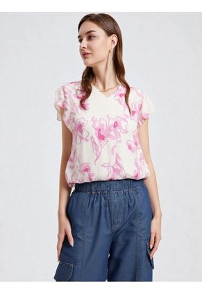Blusa Para Mujer Manga Corta Fucsia Marca L&H