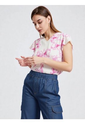 Blusa Para Mujer Manga Corta Fucsia Marca L&H