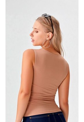 Camiseta Para Mujer Beige Marca L&H Ref. 1F409530