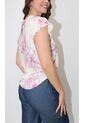 Blusa Para Mujer Manga Corta Fucsia Marca L&H de L&H