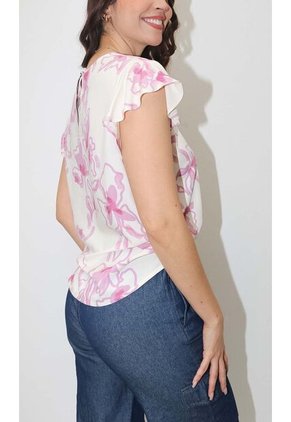 Blusa Para Mujer Manga Corta Fucsia Marca L&H