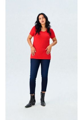 Camiseta Para Mujer Manga Corta Rojo Marca L&H Ref. 1F409515
