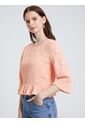 Blusa Para Mujer Manga 3/4 Naranja Marca L&H de L&H