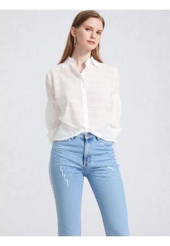 Blusa Para Mujer Manga 3/4 Blanco Marca L&H L&H