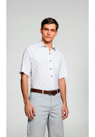 Camisa Para Hombre Manga Corta Blanco Marca L&H Ref. 7Y101224 L&H