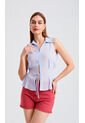 Blusa Para Mujer Manga Sisa Azul Marca L&H Ref. 1F412620 de L&H