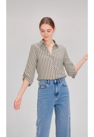 Blusa Para Mujer Manga 3/4 Gris Claro Marca L&H Ref. 5P412294 L&H