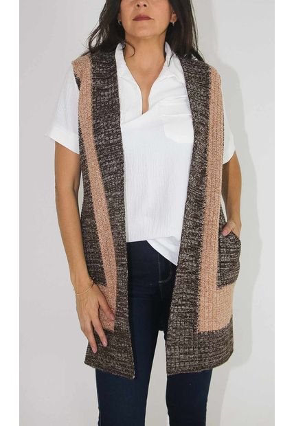 Chaleco Para Mujer Cafe Marca L&H