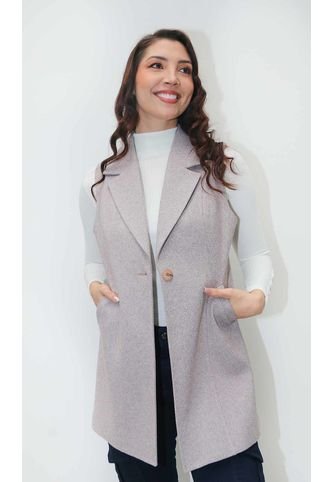 Chaleco Para Mujer Beige Marca L&H L&H