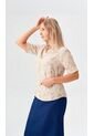 Blusa Para Mujer Manga Corta Beige Marca L&H Ref. 5P412256 de L&H