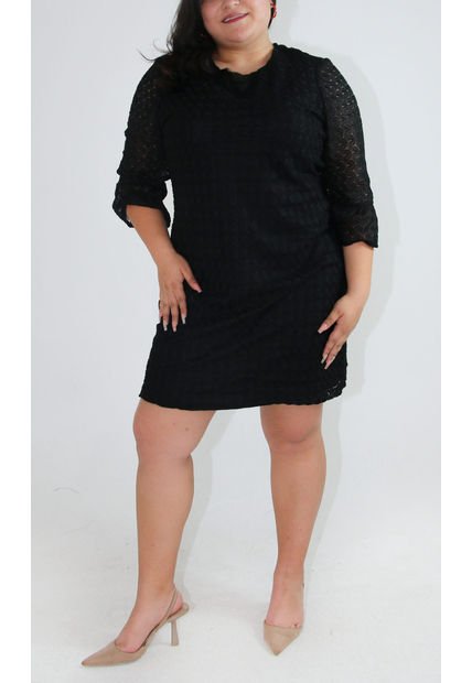 Vestido Para Mujer. Manga 3/4 Negro Marca L&H