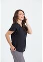 Blusa Para Mujer Manga Corta Negro Marca L&H de L&H