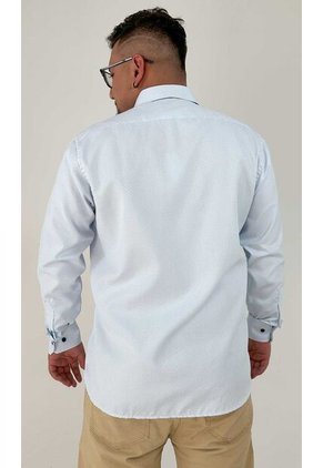 Camisa Para Hombre Manga Larga Azul Marca L&H
