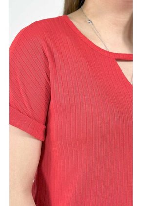 Camiseta Para Mujer Manga Corta Rojo Marca L&H