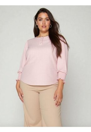 Blusa Para Mujer. Manga 3/4 Rosado Marca L&H