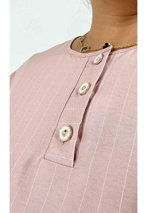 Blusa Para Mujer. Manga 3/4 Rosado Marca L&H