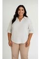 Blusa Para Mujer. Manga 3/4 Blanco Marca L&H de L&H