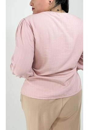 Blusa Para Mujer. Manga 3/4 Rosado Marca L&H