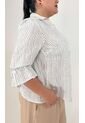 Blusa Para Mujer. Manga 3/4 Blanco Marca L&H de L&H