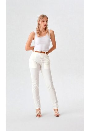 Pantalon Para Mujer Beige Marca L&H