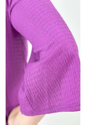 Blusa Para Mujer Manga 3/4 Morado Marca L&H