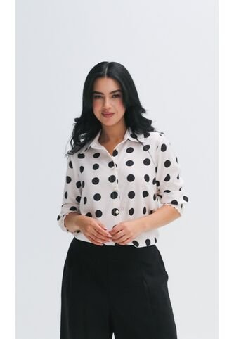 Blusa Para Mujer Manga 3/4 Crudo Marca L&H Ref. 2J412264 L&H