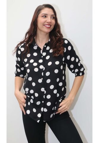 Blusa Para Mujer Manga 3/4 Negro Marca L&H Ref. 2J412264 L&H