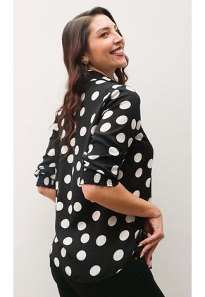 Blusa Para Mujer Manga 3/4 Negro Marca L&H Ref. 2J412264