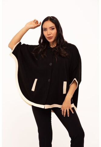 Capa Para Mujer Negro Marca L&H L&H