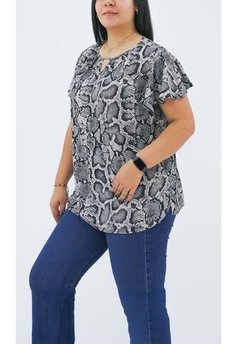 Blusa Para Mujer. Manga Corta Blanco Marca L&H Ref. 5P612095 L&H