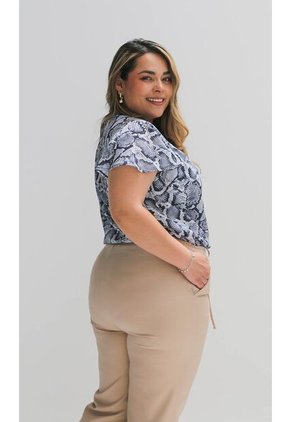 Blusa Para Mujer. Manga Corta Blanco Marca L&H Ref. 5P612095