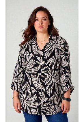 Blusa Para Mujer. Manga 3/4 Negro Marca L&H Ref. 5P612098