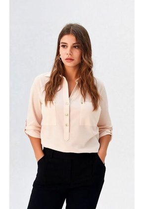 Blusa Para Mujer Manga 3/4 Coral Marca L&H