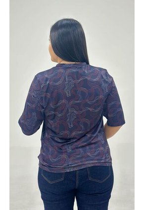 Camiseta Para Mujer. Manga Corta Azul Marca L&H Ref. 4R609049