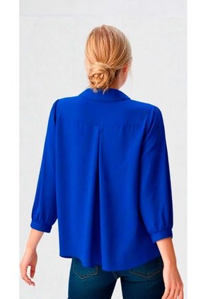 Blusa Para Mujer Manga 3/4 Azul Rey Marca L&H Ref. 5P412287