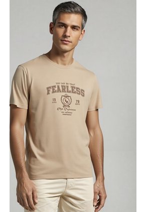 T-Shirt Para Hombre Beige Marca L&H Ref. 4K119005
